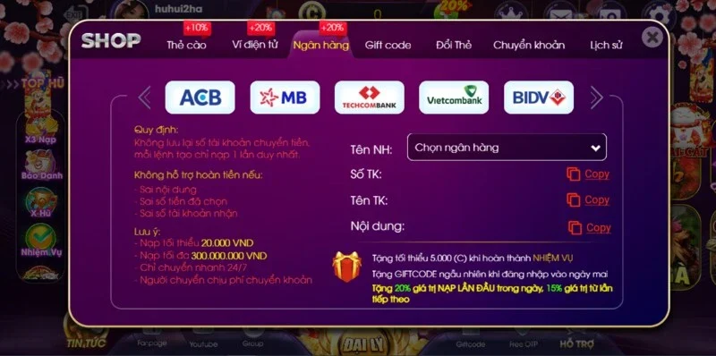 Kênh hỗ trợ giao dịch tại cổng game Choang Club 